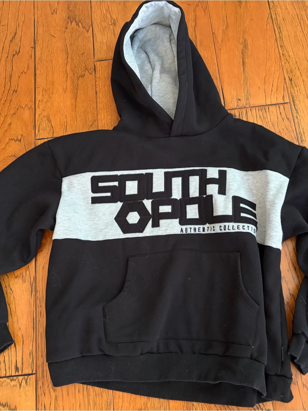 South Pole Black & Gray Logo Crewneck Sweatshirt